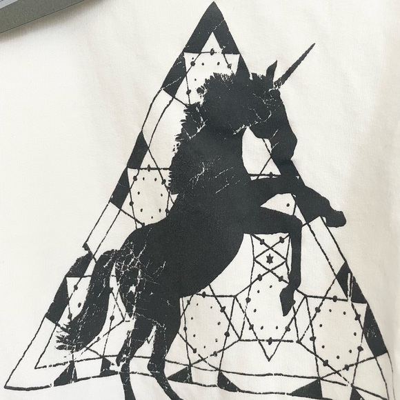 All Saints spectrum Unicorn cutoff shoulder sweatshirt xs - Picture 5 of 6